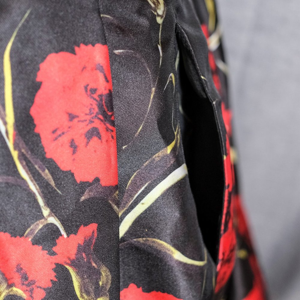Ark & Co. Rose Print Satin Evening Skirt - Size LG - NWT - Picture 11 of 12